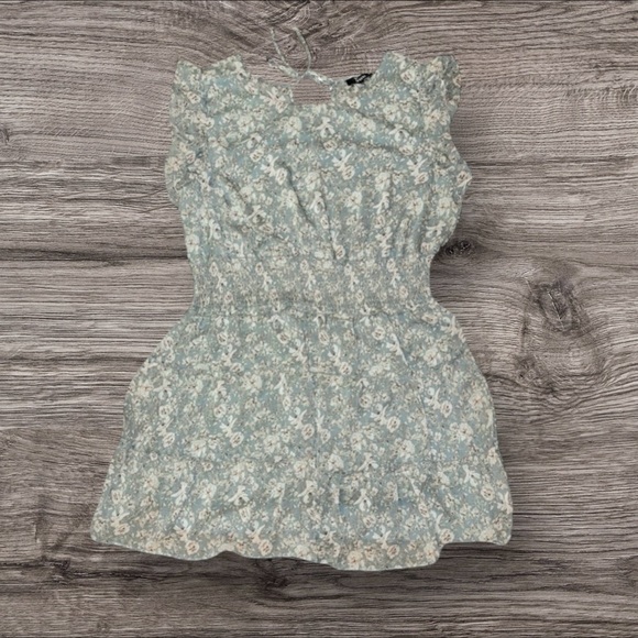 Trixxi Dresses & Skirts - Trixxi Whimsy Women’s 3X Floral Sheer Patterned Flutter Sleeve Tie-Neck Dress